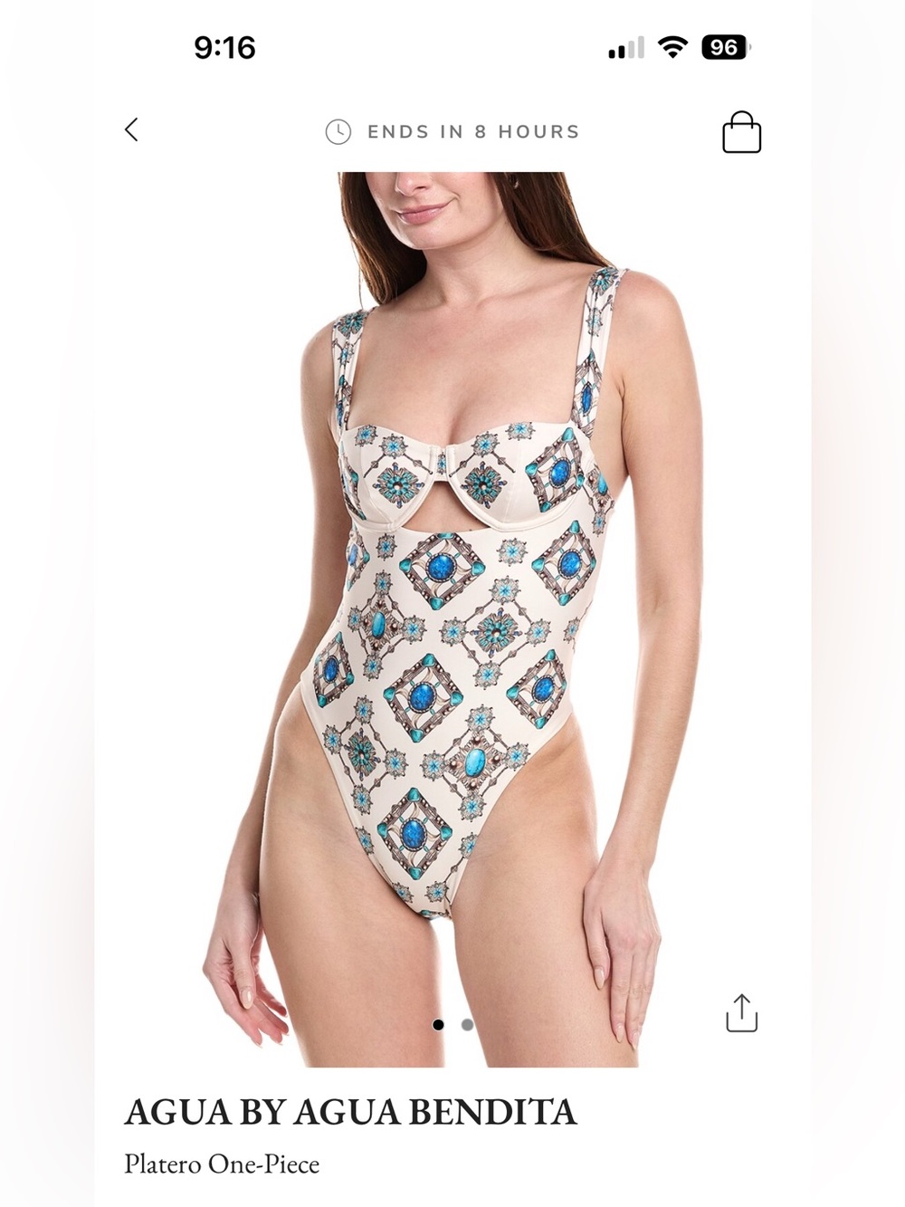 Agua by Agua Bendita Platero One-Piece Swimsuit - Size XS